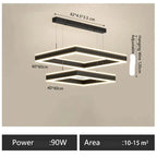 Zerel – Scandinavian Elegant Modern Square Dimmable LED Pendant Lamp Lampasa.com