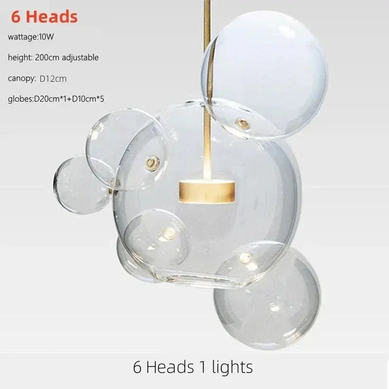 Edzard – Unique Glass Bubble Dimmable LED Pendant Light for Modern Interiors Kozyled.com