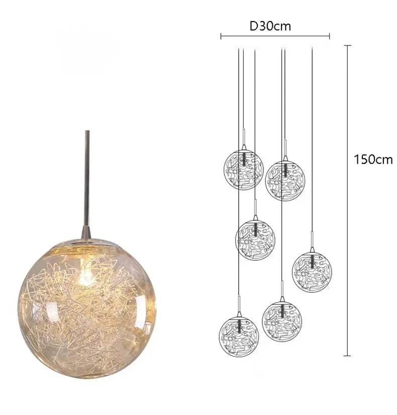 Celestia – Luxury Modern Dimmable LED Staircase Chandelier Lampasa.com