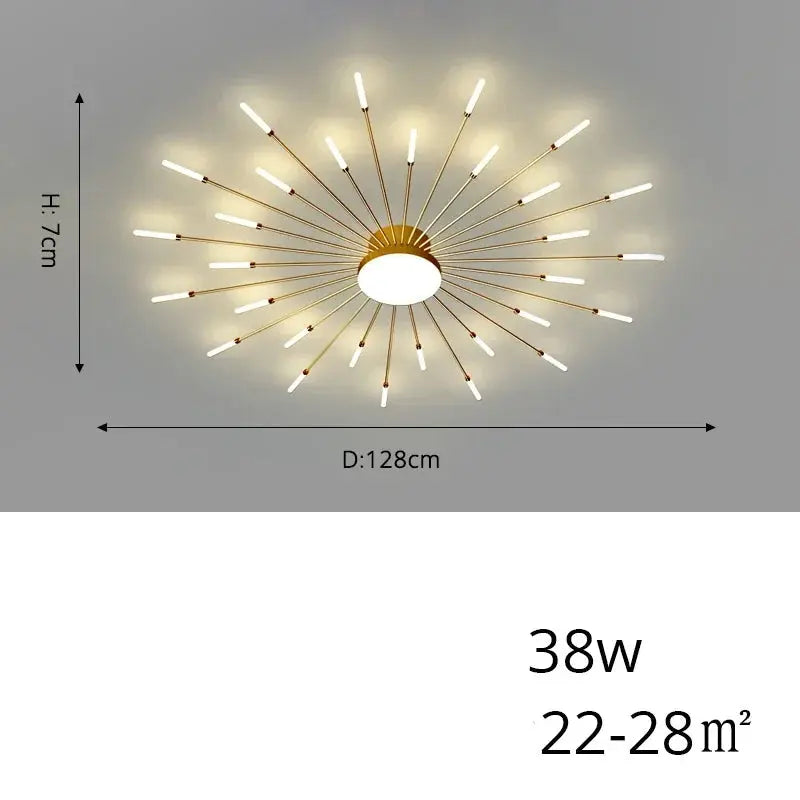 Arlo – Modern Scandinavian Fan-Shape Dimmable LED Ceiling Lamp Lampasa.com