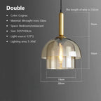 Selene – Modern Amber Glass LED Pendant Lamp Lampasa.com