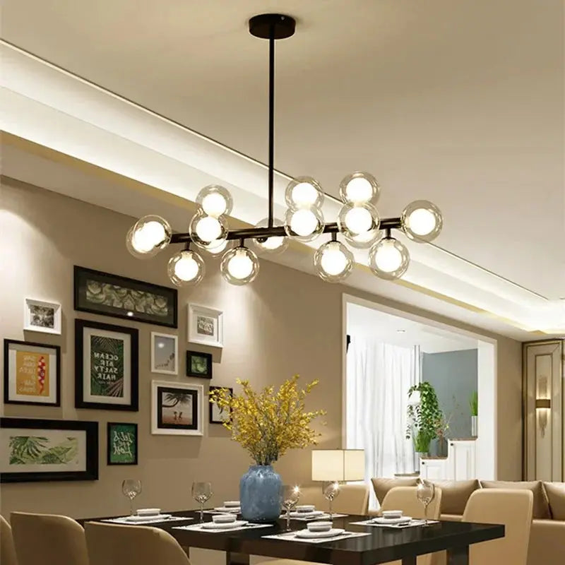 Asmund – Modern Glass Ball LED Pendant Light for Dining Tables and Bars Kozyled.com