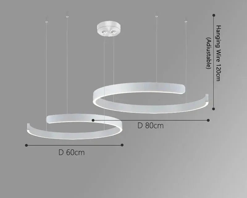 Alberte – Modern Luxury C-Ring Dimmable LED Pendant Lamp Kozyled