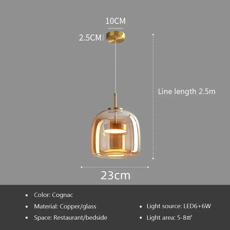 Hilda – Modern Luxury LED Glass Pendant Lamp for Elegant Interiors Kozyled