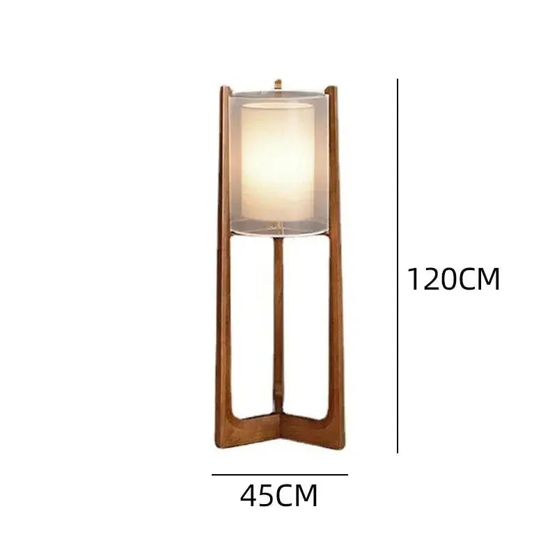 Ingvild – Japanese-Style Solid Wood LED Floor Lamp with Lantern Design Lampasa.com