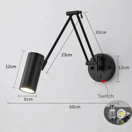 Vigi – Modern Adjustable Long Arm LED Wall Lamp Series for Versatile Lighting Kozyled