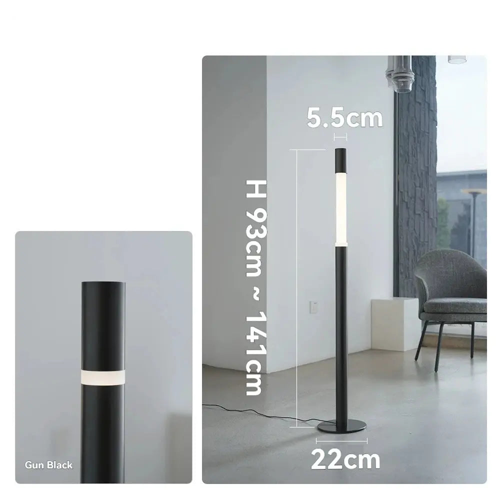 Alfrida – Smart LED Floor Lamp with Telescopic Adjustable Tube and Touch Sensor Control Lampasa.com
