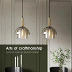Selene – Modern Amber Glass LED Pendant Lamp Lampasa.com