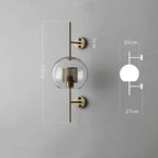 Sola – Modern Industrial LED Wall Light with Glass Shade Lampasa.com