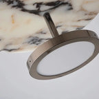 Noel – Luxury Black LED Pendant Light with Round Natural Stone Design Lampasa.com