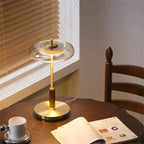 Valora – Elegant Gold Modern Glass LED Table Lamp Lampasa.com