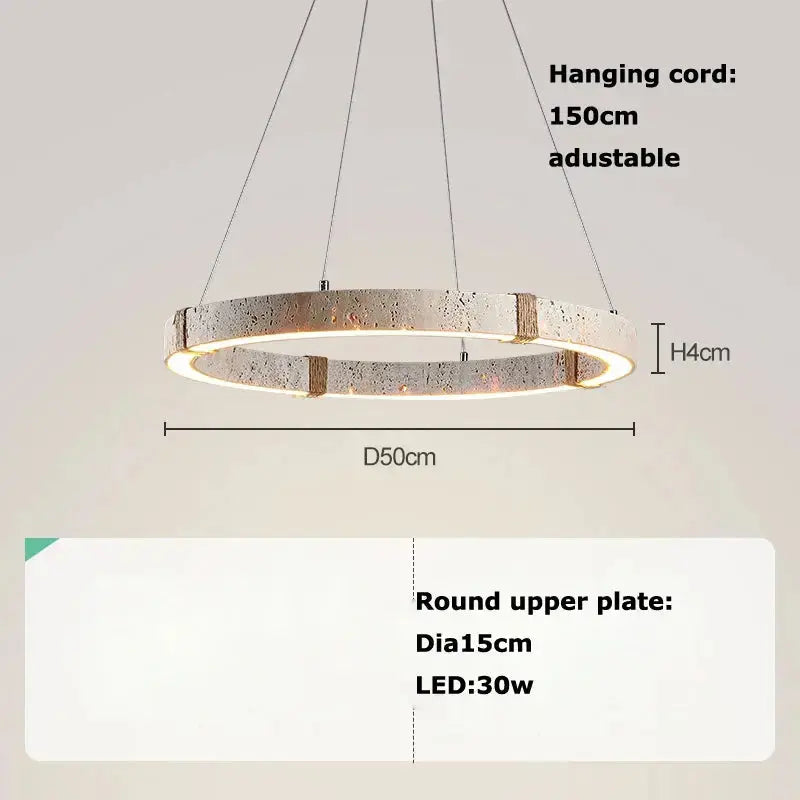 Arvid – Dimmable LED Pendant Light with Natural Stone Design for Modern Interiors Kozyled.com