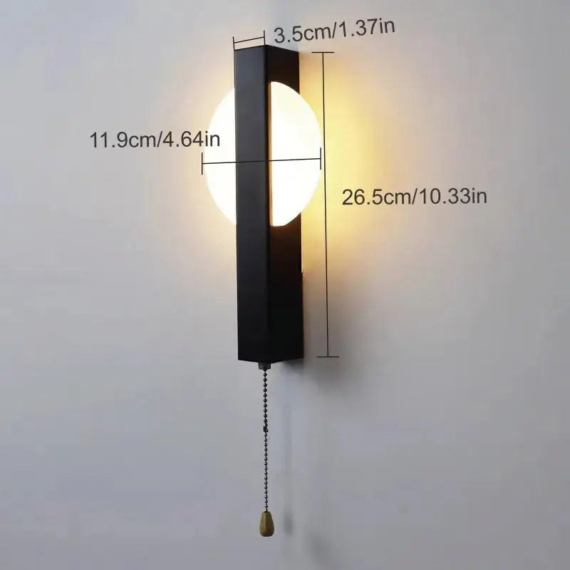 Fenrik – Minimalist Pull Switch Rotatable LED Wall Lamp Lampasa.com