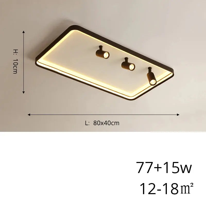 Sigrid – Nordic Minimalist LED Ceiling Lamp with Adjustable Spotlight for Modern Spaces Kozyled