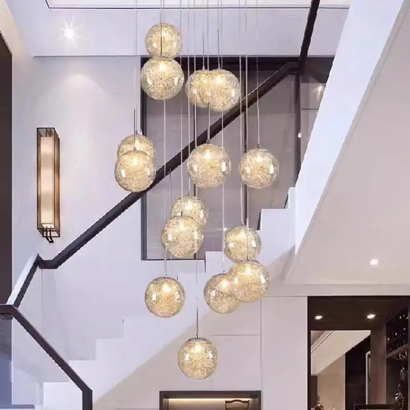 Celestia – Luxury Modern Dimmable LED Staircase Chandelier Lampasa.com
