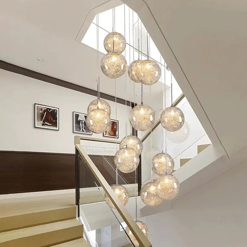 Celestia – Luxury Modern Dimmable LED Staircase Chandelier Lampasa.com
