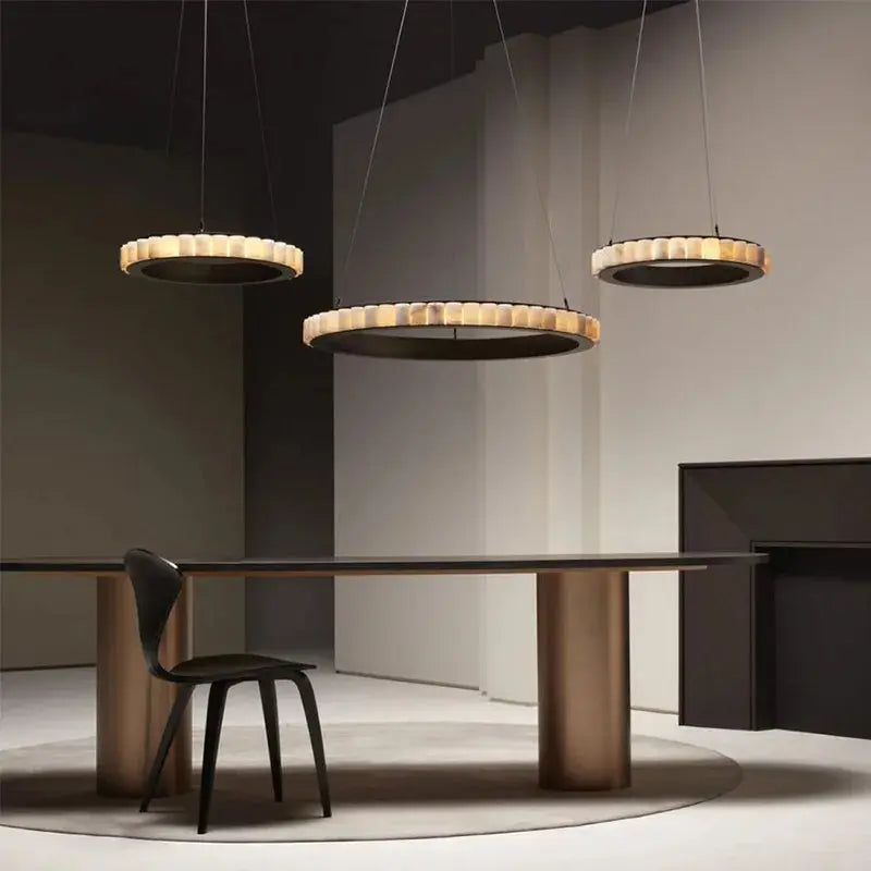 Vimar – Modern Luxury LED Pendant Light with Dimmable Marble Design Lampasa.com