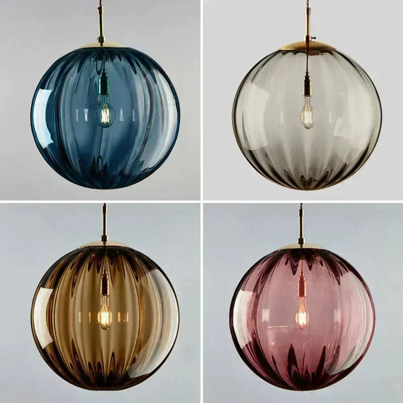 Modern Colorful LED Glass Ball Pendant Lamp – Roma Lampasa.com