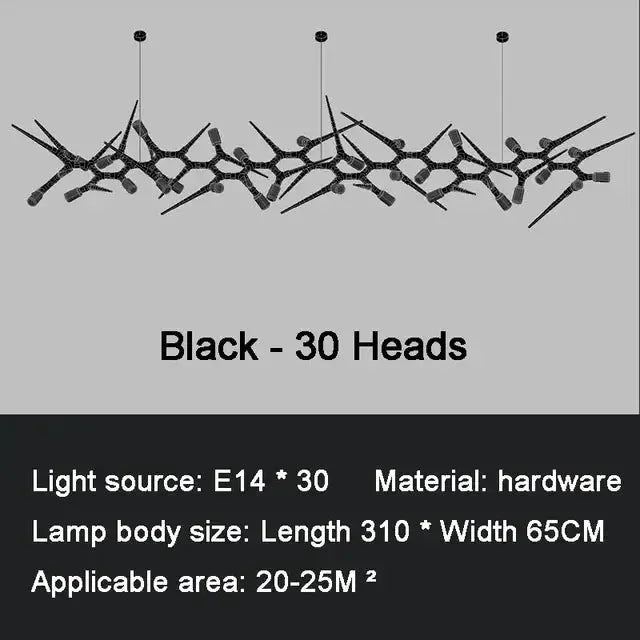 Thorsten – Modern Antler-Style Dimmable LED Pendant Kozyled.com