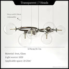 Leif – Modern Glass Ball LED Pendant Light for Dining Tables and Bars Kozyled.com
