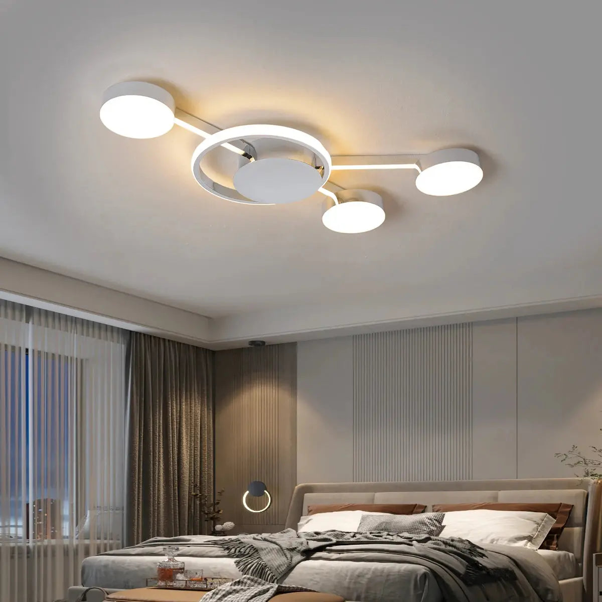 Kasper - Multi Head Chrome Plated Modern Dimmable LED Ceiling Lamp Lampasa.com