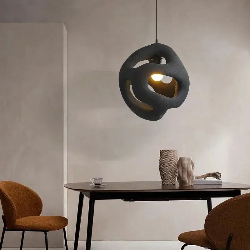 Misaki – Unique Handmade Japanese Wabi-Sabi LED Pendant Light for Tranquil, Minimalist Interiors Kozyled