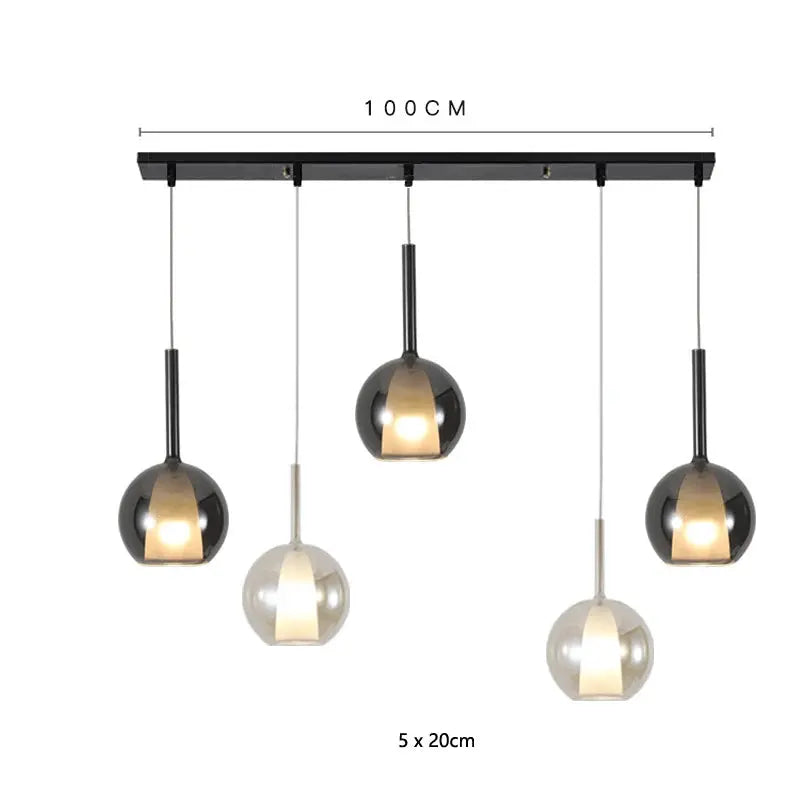 Odin – Luxury Elegant Glass Ball LED Pendant Lamp for Sophisticated Interiors Kozyled