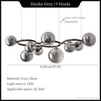 Leif – Modern Glass Ball LED Pendant Light for Dining Tables and Bars Kozyled.com