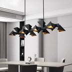 Thora – Modern geometric LED pendant lamp with metal frame for kitchen islands and other spaces Lampasa.com