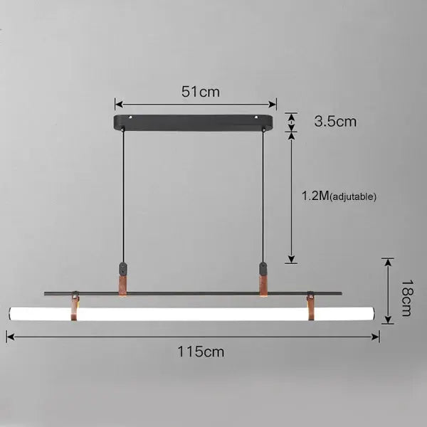 Nilsson – Dimmable Modern LED Pendant Light with Long Tube Design for Dining Tables and Bars Kozyled.com