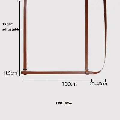 Verdandi – Minimalist Dimmable LED Pendant Light with Leather Belt Design for Dining Tables and Bars Kozyled.com
