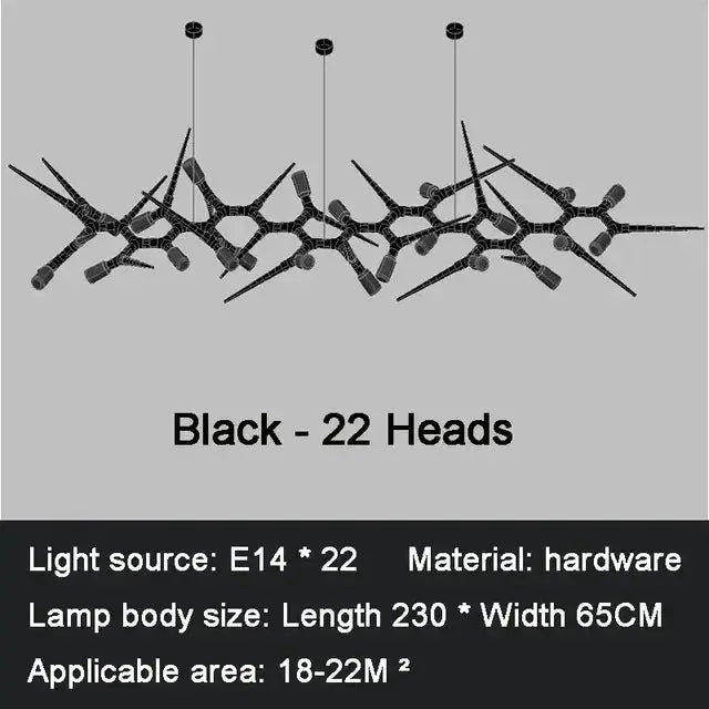Thorsten – Modern Antler-Style Dimmable LED Pendant Kozyled.com