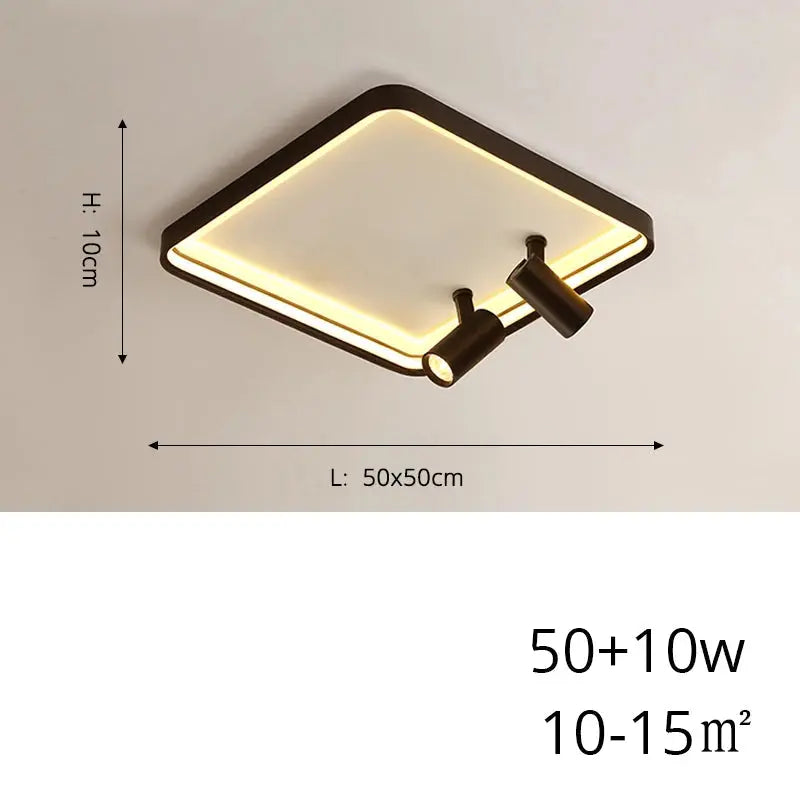 Sigrid – Nordic Minimalist LED Ceiling Lamp with Adjustable Spotlight for Modern Spaces Kozyled