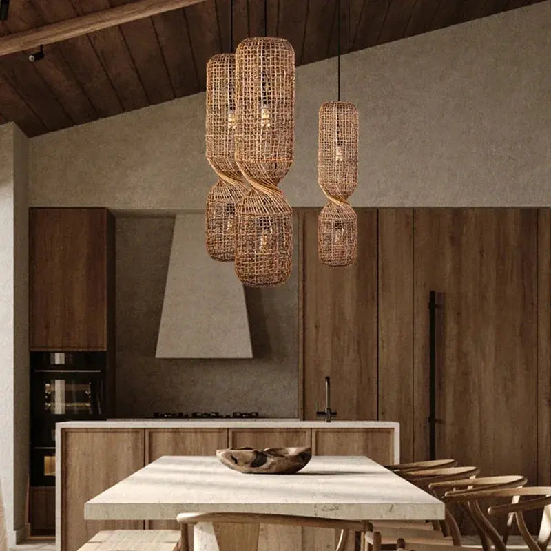 Kira – Vintage-Style Wicker LED Pendant Light for Classic, Cozy Spaces Kozyled