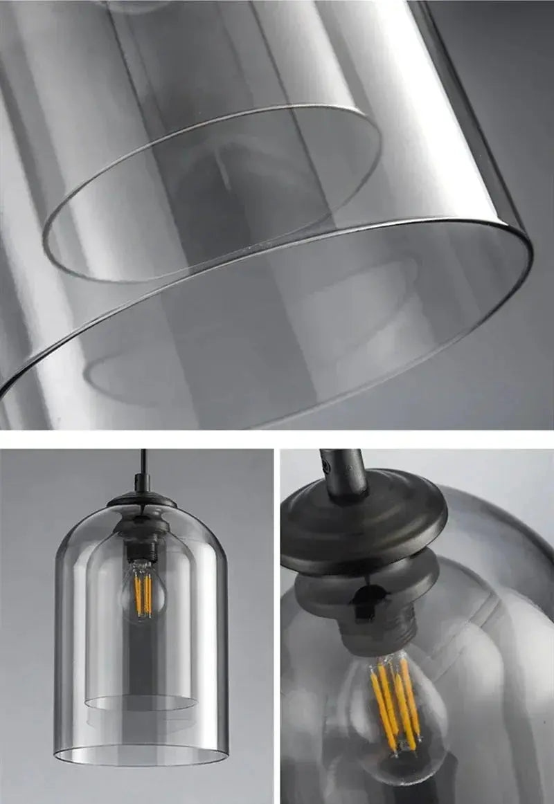 Charlie – Post-Modern LED Pendant Light with Double Glass Design Lampasa.com