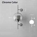 Sola – Modern Industrial LED Wall Light with Glass Shade Lampasa.com