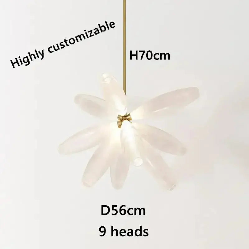 Malou – Scandinavian Rice Grain Glass Dining Table Dimmable LED Pendant Lamp Lampasa.com