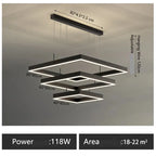 Zerel – Scandinavian Elegant Modern Square Dimmable LED Pendant Lamp Lampasa.com
