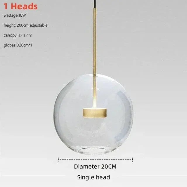 Edzard – Unique Glass Bubble Dimmable LED Pendant Light for Modern Interiors Kozyled.com