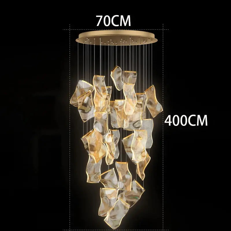 Caelia – Luxury Elegant Modern Dimmable LED Staircase Chandelier Lampasa.com