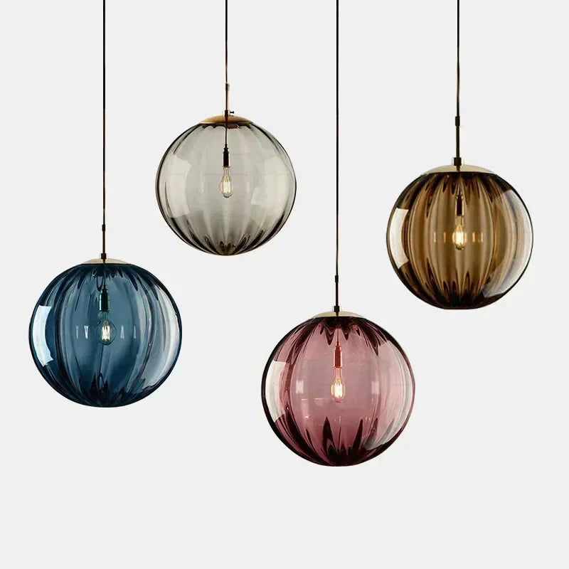 Modern Colorful LED Glass Ball Pendant Lamp – Roma Lampasa.com