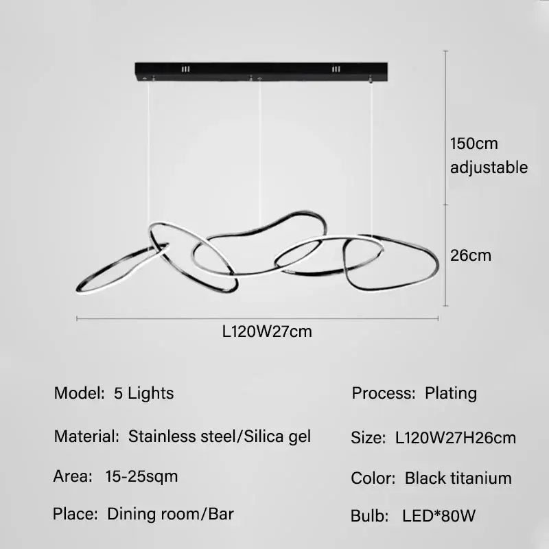 Edda – Creative Circular Dimmable LED Pendant Light for Dining Tables and Bars Kozyled.com