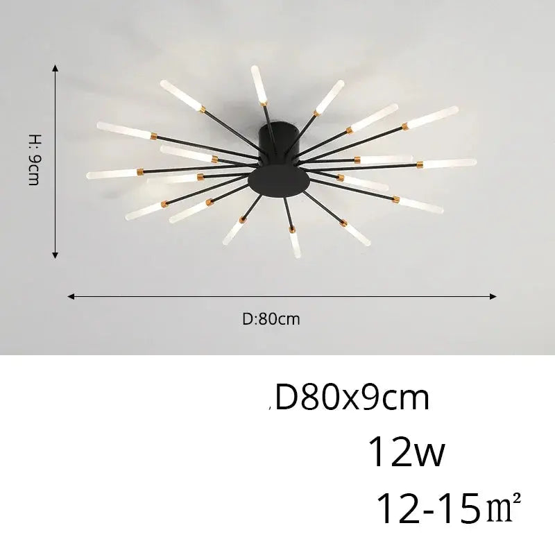 Arlo – Modern Scandinavian Fan-Shape Dimmable LED Ceiling Lamp Lampasa.com