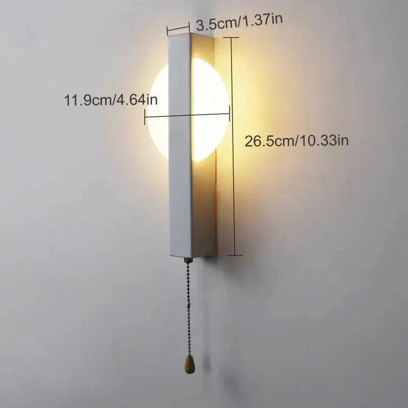 Fenrik – Minimalist Pull Switch Rotatable LED Wall Lamp Lampasa.com