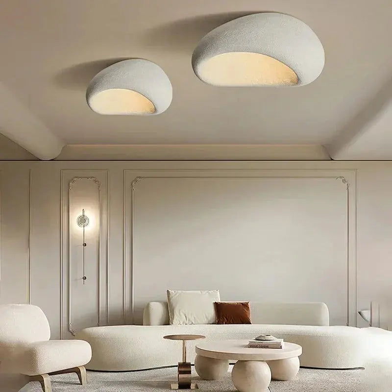 Miki – Japanese Wabi-Sabi LED Ceiling Lamp for Natural, Minimalist Spaces Kozyled