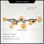 Leif – Modern Glass Ball LED Pendant Light for Dining Tables and Bars Kozyled.com