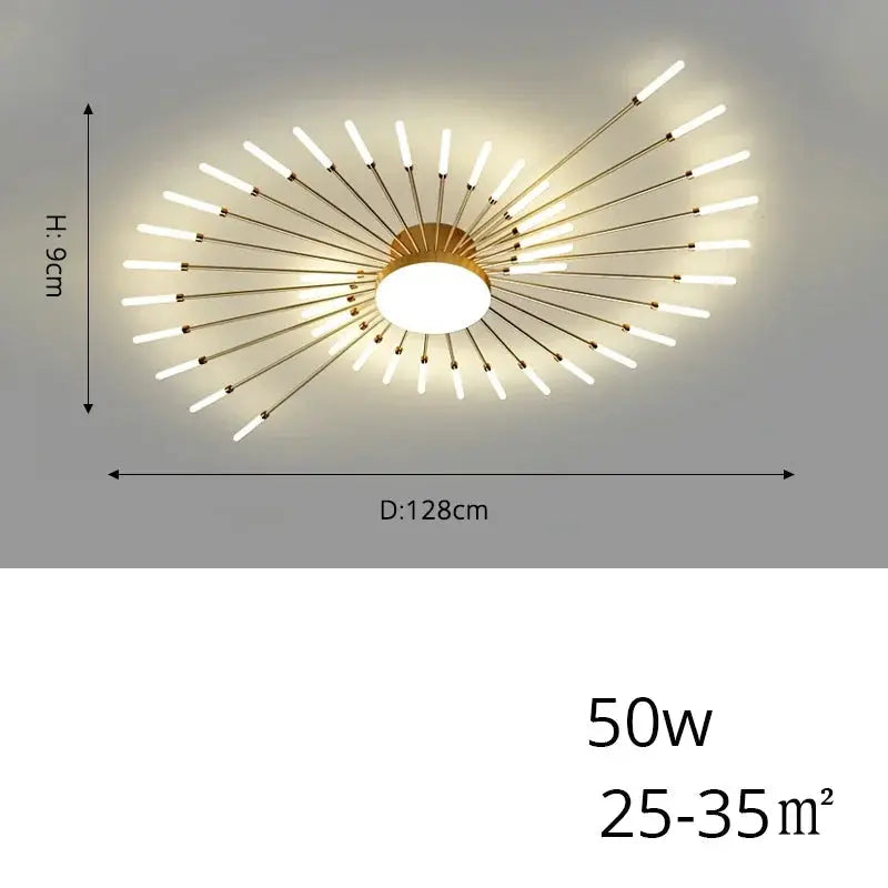 Arlo – Modern Scandinavian Fan-Shape Dimmable LED Ceiling Lamp Lampasa.com