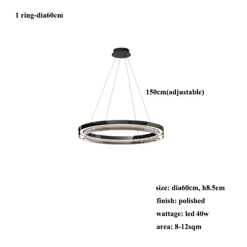 Espen – Modern Glass Circle Dimmable LED Pendant Lamp for Sleek Lighting Kozyled