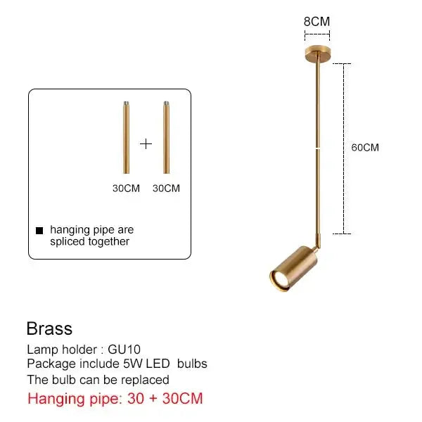 Lirian – Scandinavian adjustable Head LED Pendant Spotlight Lampasa.com