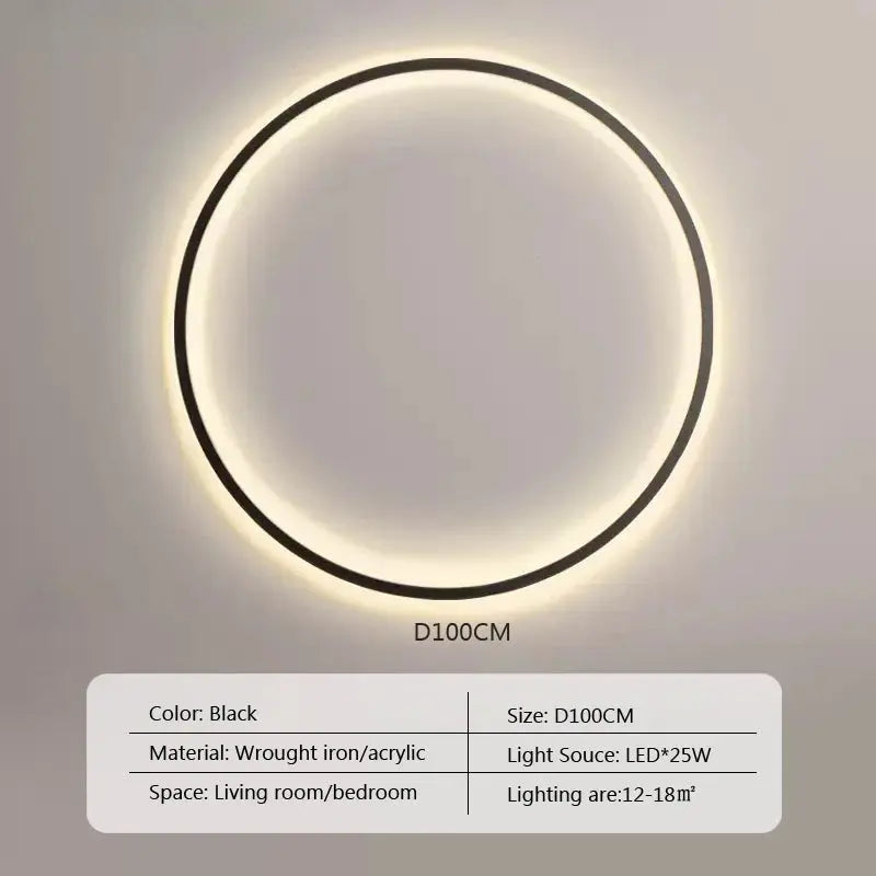 Luna – Modern Minimalist Dimmable LED Ring Wall Lamp for Sleek, Ambient Lighting Kozyled